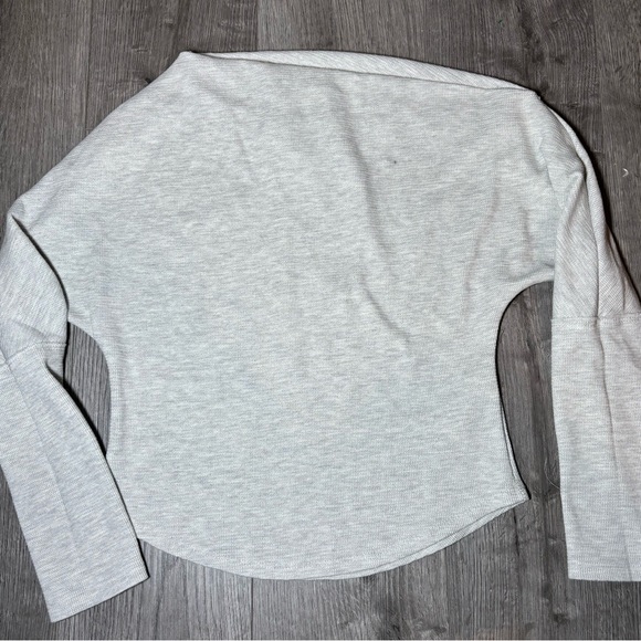 Free People Tops - We The Free People Shirt Gray Coraline Waffle Knit Thermal Top size Small
